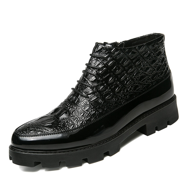 Męskie jesienne i zimowe buty deskorolkowe z ścięgnami - moda retro, wysoka jakość skóry - Wianko - 3