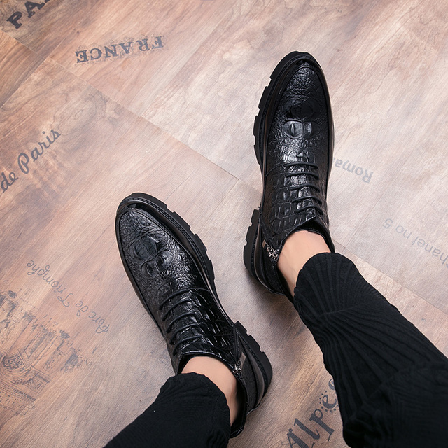 Męskie jesienne i zimowe buty deskorolkowe z ścięgnami - moda retro, wysoka jakość skóry - Wianko - 11
