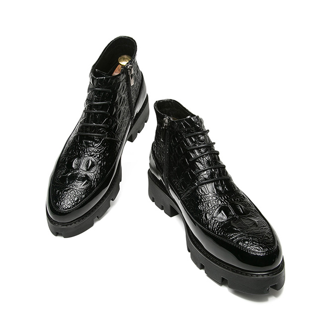 Męskie jesienne i zimowe buty deskorolkowe z ścięgnami - moda retro, wysoka jakość skóry - Wianko - 8