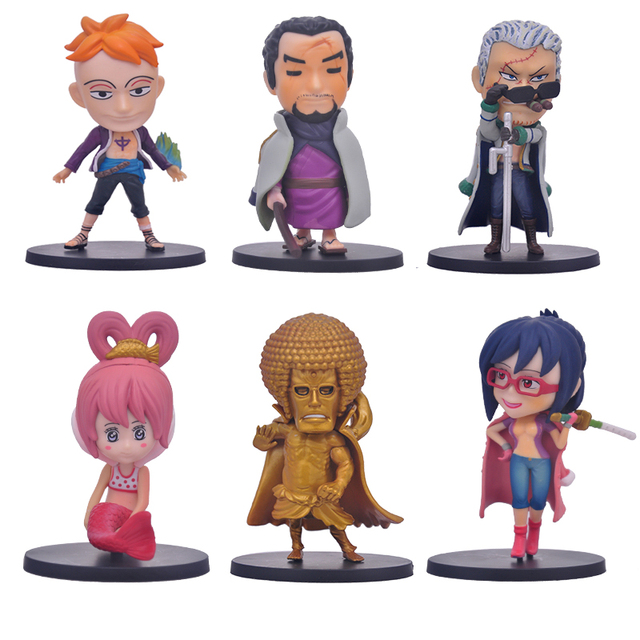 Zestaw 6 sztuk modeli figur anime: Luffy, Zoro, Sanji, Nami, Chopper, Edward - Wianko - 3
