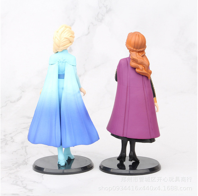 Figurka PVC Królowa Śniegu Elsa i Anna z Anime Frozen 2 z postaciami Olafem, Kristoffem i Svenem - zabawki dla dzieci - Wianko - 3