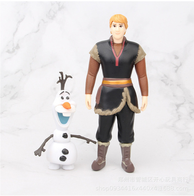Figurka PVC Królowa Śniegu Elsa i Anna z Anime Frozen 2 z postaciami Olafem, Kristoffem i Svenem - zabawki dla dzieci - Wianko - 2