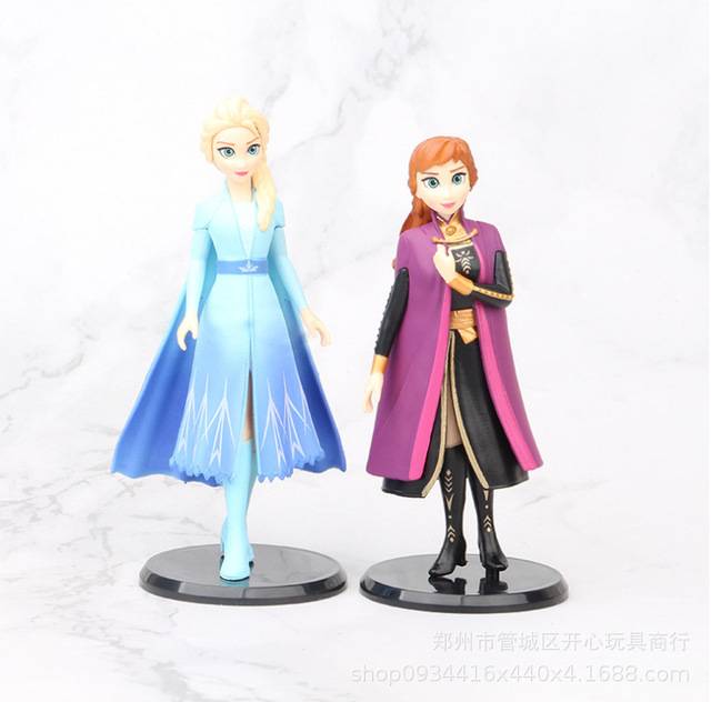 Figurka PVC Królowa Śniegu Elsa i Anna z Anime Frozen 2 z postaciami Olafem, Kristoffem i Svenem - zabawki dla dzieci - Wianko - 6