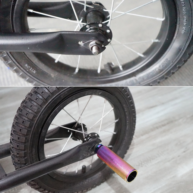 Pedały rowerowe: 2 sztuki antypoślizgowe aluminiowe pedały BMX MTB z cylindrycznymi podnóżkami przednimi i tylnymi osiami - Wianko - 3