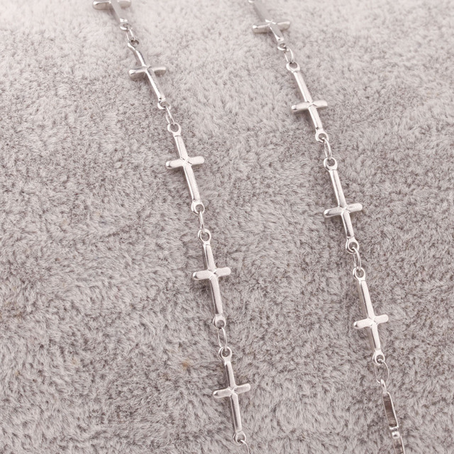 Łańcuszek z połączeniem ze stali nierdzewnej Aiovlo 50cm w kształcie delfina i serca do tworzenia biżuterii DIY - Wianko - 21