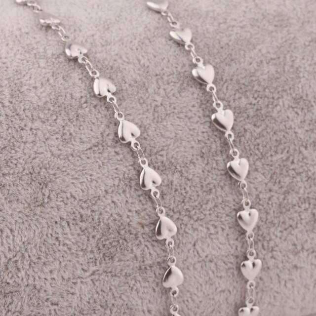 Łańcuszek z połączeniem ze stali nierdzewnej Aiovlo 50cm w kształcie delfina i serca do tworzenia biżuterii DIY - Wianko - 6
