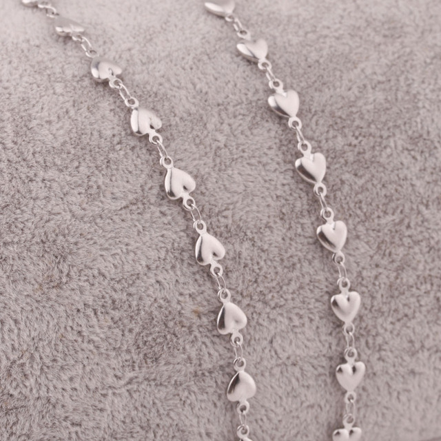 Łańcuszek z połączeniem ze stali nierdzewnej Aiovlo 50cm w kształcie delfina i serca do tworzenia biżuterii DIY - Wianko - 22