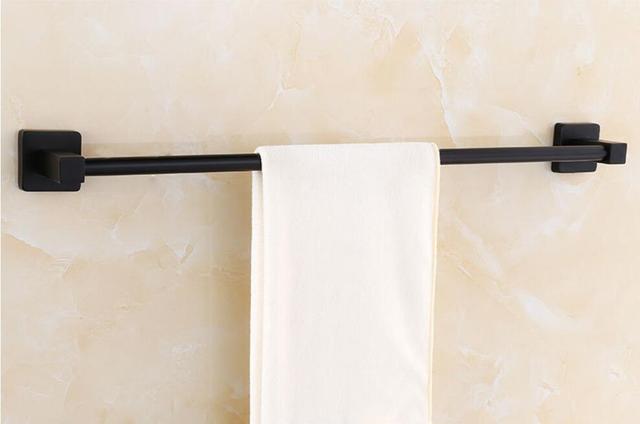Wieszak na ręczniki Vintage czarny ze stali nierdzewnej 40/50/60 cm - Wianko - 2