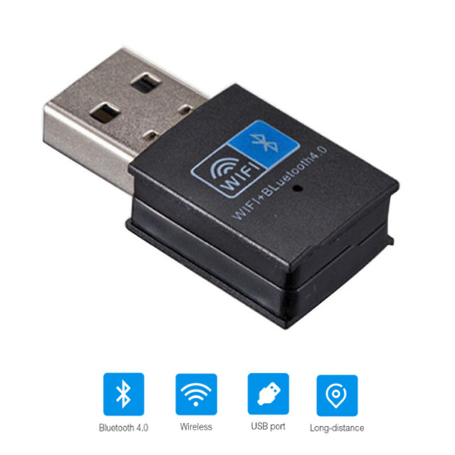 Adapter USB 2.4G z WiFi i Bluetooth 150 mb/s oraz Bluetooth V4.0 do komputera stacjonarnego - Wianko - 1