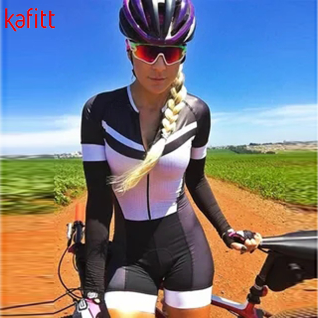 Kombinezon rowerowy damski Kafit z długim rękawem i wzorem Macaquinho w stylu kolarskim - Wianko - 20