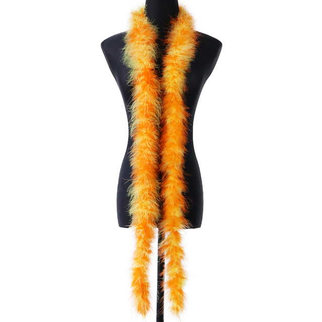 Szal Boa z puszystymi marabut indyczymi piórami na wstążce - dekoracyjne pióra DIY do sukni ślubnej - Wianko - 15