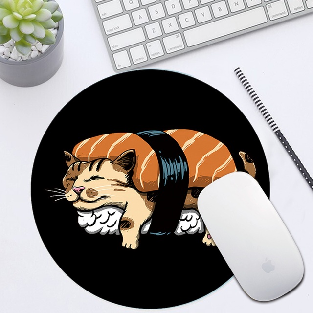 Podkładka pod mysz do gier 22*22cm, skóra ekologiczna, nadruk PC, Anime Cat (produkt dostępny w małym rozmiarze, wodoodporny, idealny do komputerów biurowych i dla graczy) - Wianko - 7