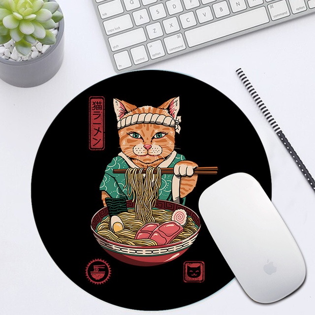 Podkładka pod mysz do gier 22*22cm, skóra ekologiczna, nadruk PC, Anime Cat (produkt dostępny w małym rozmiarze, wodoodporny, idealny do komputerów biurowych i dla graczy) - Wianko - 15