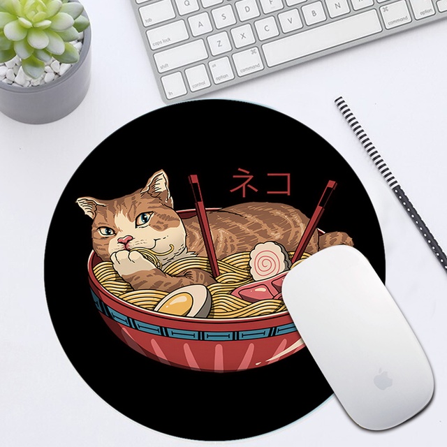 Podkładka pod mysz do gier 22*22cm, skóra ekologiczna, nadruk PC, Anime Cat (produkt dostępny w małym rozmiarze, wodoodporny, idealny do komputerów biurowych i dla graczy) - Wianko - 13