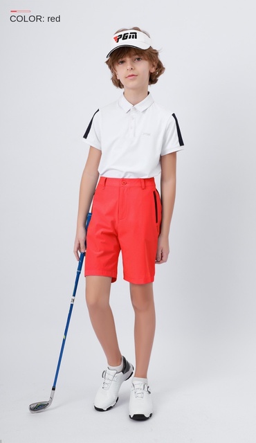 Spodenki golfowe letnie dla chłopców PGM z gumką - odzież sportowa Casual KUZ105 - Wianko - 5