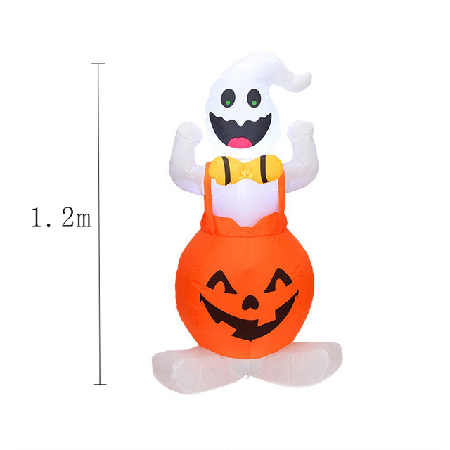 Nadmuchiwany duch na dyni z LED, wysokość 1.2M, dekoracja na Halloween - Wianko - 3