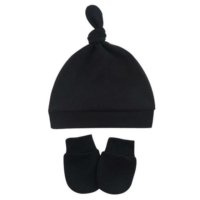 Czapka dla nowonarodzonych dziewczynek z rękawiczkami, bawełniana Beanie - Wianko - 5