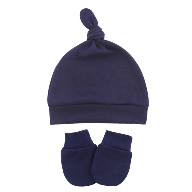 Czapka dla nowonarodzonych dziewczynek z rękawiczkami, bawełniana Beanie - Wianko - 9