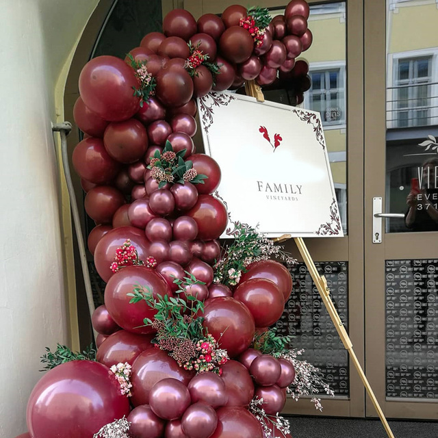 Czerwony balon z winem lateksowy balon na Walentynki urodziny ślub nadmuchiwane kolorowe balony 5/10/18 cali - Wianko - 2