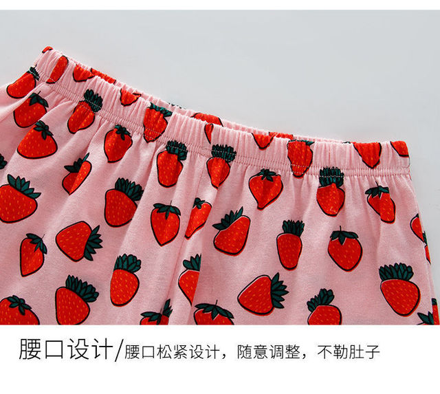 Zestaw piżam dla dziewczynki Baby Girl Nightwears Strawberry - rysunkowe owoce, 2-12 lat - Wianko - 7
