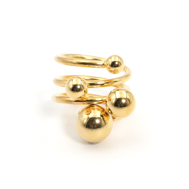 Pierścień płatek rośliny z 18K złota ze stali nierdzewnej - biżuteria z wiszącą ozdobą - Anillos Mujer - Wianko - 53