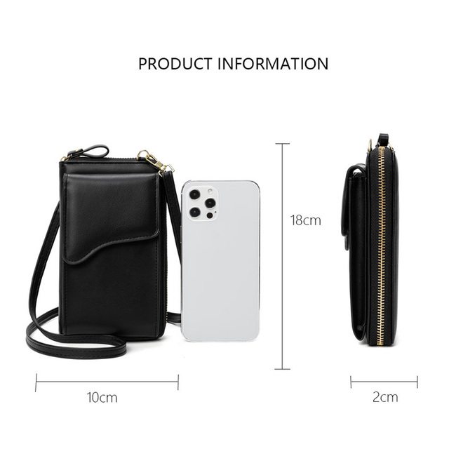 Siodło projektant damskiej torebki na ramię Crossbody - mini torba na telefon komórkowy, karty, sprzęgło, portfel - Wianko - 2