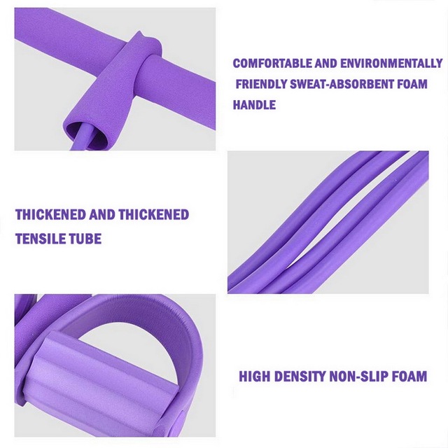 Opaski do ćwiczeń elastyczne na siłownię - taśma oporowa, linia do ciągnięcia w górę, 4-rurowy ściągacz do kostek - Wianko - 5