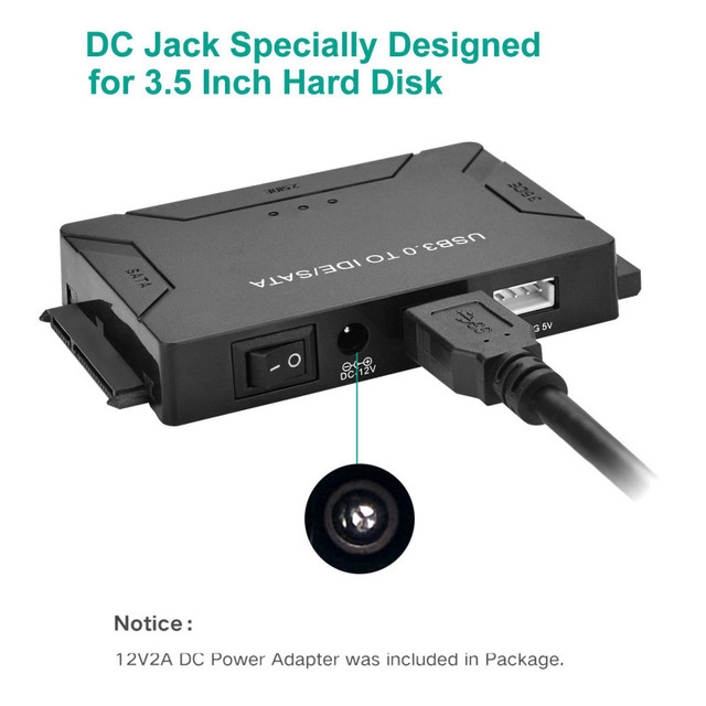 Adapter konwerter danych USB 3.0 do SATA IDE ATA - Liser EU/U.S./U.K./Australia - Wianko - 4