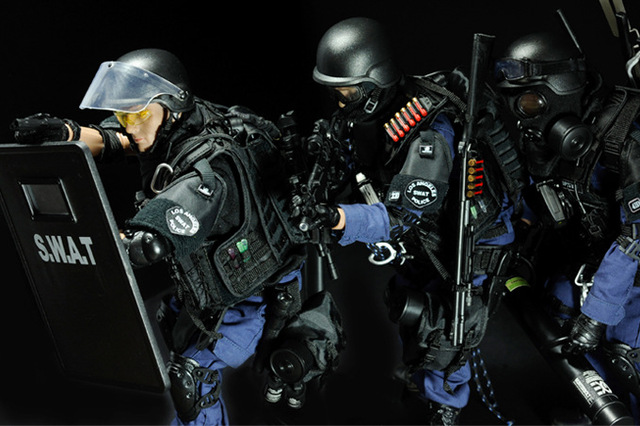Figurka akcji PATTIZ 1/6 Policja Miejska SWAT ACU - zabawka dla chłopców - Wianko - 1