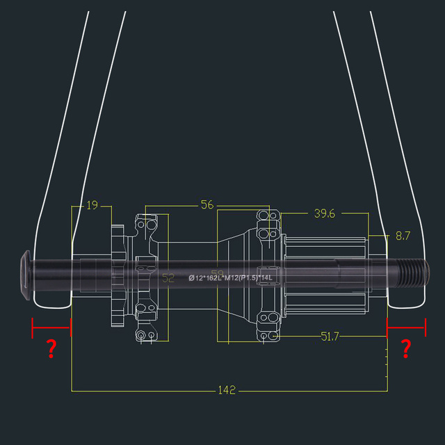 Piasta przedniego koła rowerowa MTB i szosowego przez oś M15x100 M15x110, dla widelec CNC, wał 12x162 12x75 12x177 12x148 12x158 - Wianko - 2