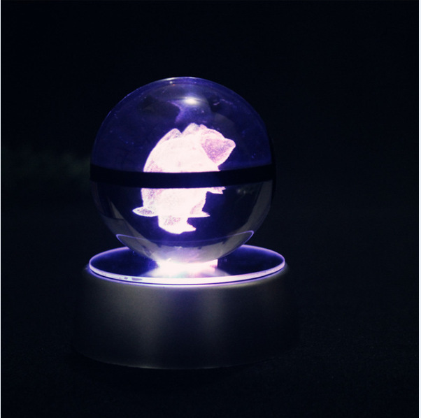 Pokemon kolorowa projekcja nocna - światło kryształowe na prezent - Wianko - 12