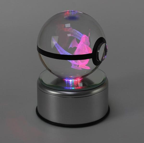 Pokemon kolorowa projekcja nocna - światło kryształowe na prezent - Wianko - 14