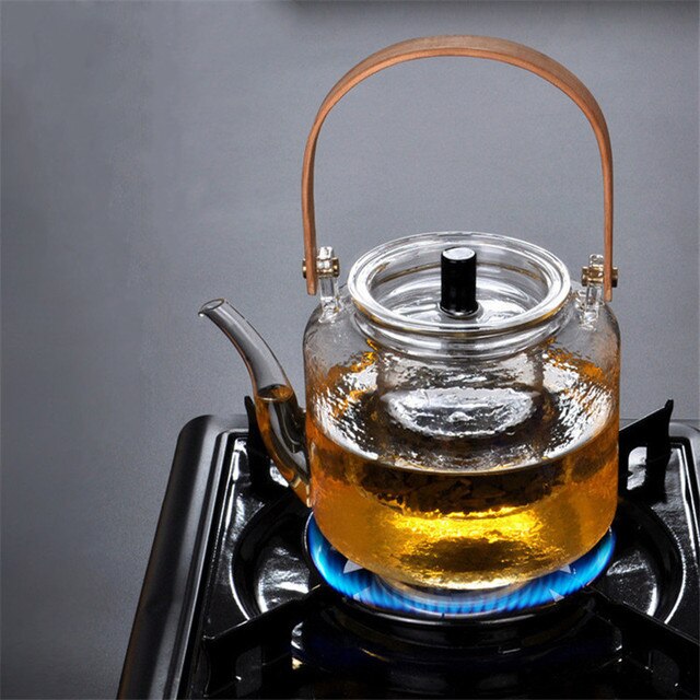 Japoński dzbanek do herbaty z odporne na ciepło szkło, prosty w użyciu, 1L - Wianko - 6