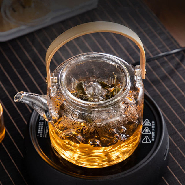 Japoński dzbanek do herbaty z odporne na ciepło szkło, prosty w użyciu, 1L - Wianko - 5
