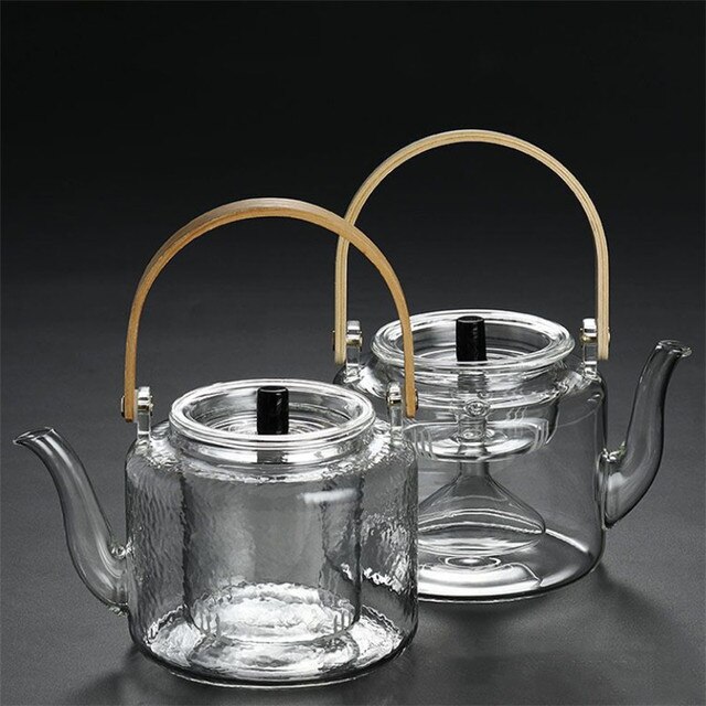 Japoński dzbanek do herbaty z odporne na ciepło szkło, prosty w użyciu, 1L - Wianko - 2