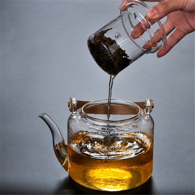 Japoński dzbanek do herbaty z odporne na ciepło szkło, prosty w użyciu, 1L - Wianko - 9