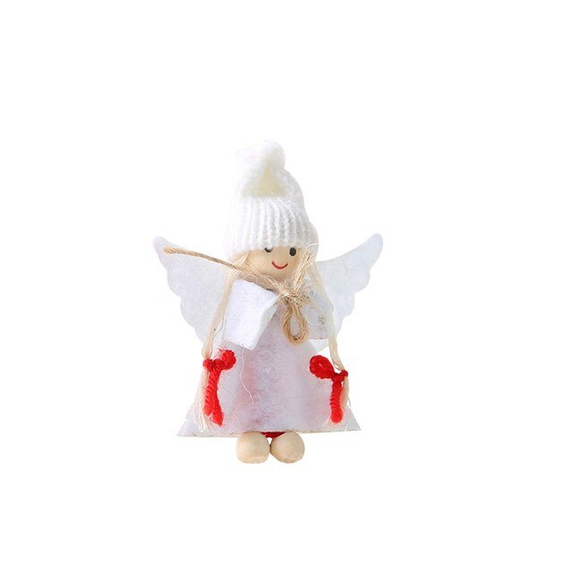 Drewniana lalka z wełny – choinka wisiorek Boże Narodzenie 2021 - Wianko - 2