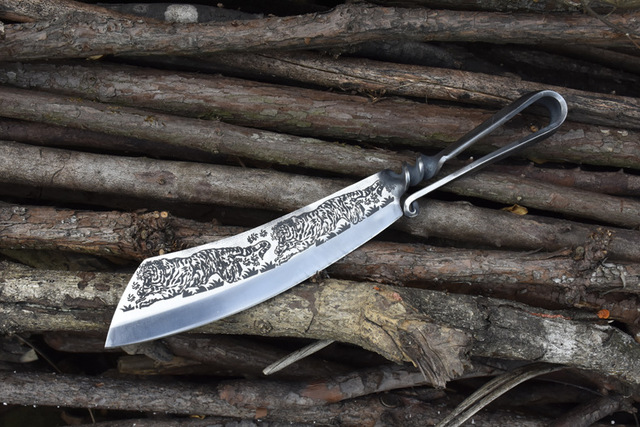 Nóż do krojenia tygrys żyła drewniany Chopper 9,3 cala z kością mięsną - LongQuan - Wianko - 18