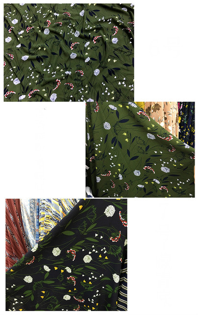Miękka czarna tiulowa tkanina z printem kwiatowym na sukienki, koszule (żółta, biała, 150cm szerokości) - Wianko - 18