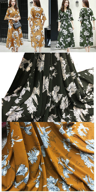 Miękka czarna tiulowa tkanina z printem kwiatowym na sukienki, koszule (żółta, biała, 150cm szerokości) - Wianko - 22