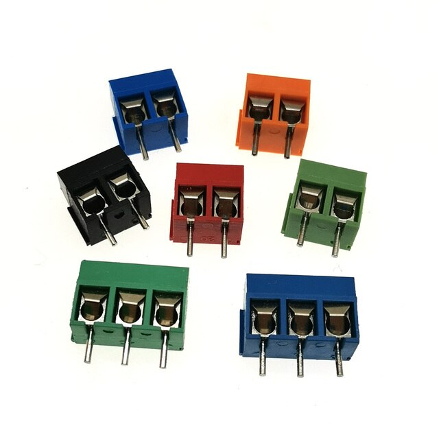 Złącze śrubowe PCB KF301-2P/KF301-3P 5.0mm - 2/3-pinowe, kolory - Wianko - 1