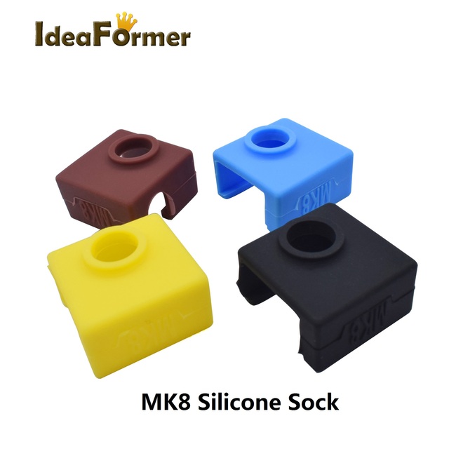 Części drukarki 3D - silikonowe skarpety do bloku grzewczego V6/MK7/MK8/MK9/MK10/Volnaco - pokrywa cieplna dla gorącego końca - Wianko - 4