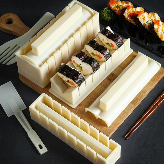 Wielofunkcyjne narzędzie do sushi i warzyw, forma do sushi w kształcie kwadratu z ostrzem oraz uchwytami do krojenia owoców, mięsa i cebuli - Narzędzia kuchenne - Wianko - 8