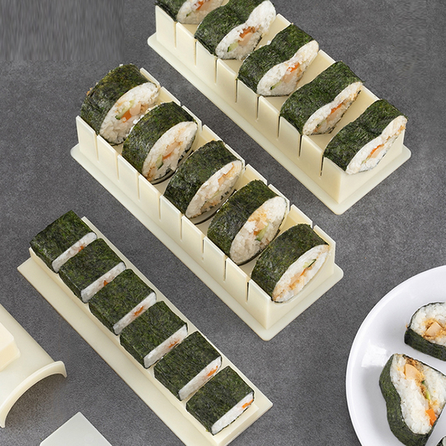 Wielofunkcyjne narzędzie do sushi i warzyw, forma do sushi w kształcie kwadratu z ostrzem oraz uchwytami do krojenia owoców, mięsa i cebuli - Narzędzia kuchenne - Wianko - 5