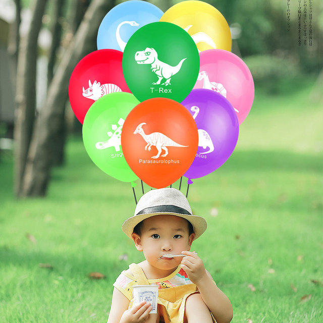 Dekoracja urodzinowa 12-calowych balonów dinozaurów dla chłopca - świat dżungli - Wianko - 16