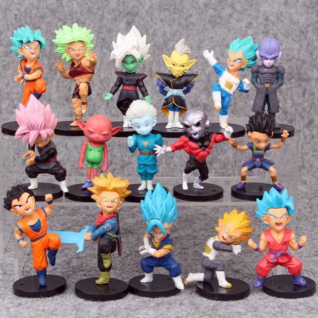 16 sztuk zestaw 8cm figurki akcji z Anime Dragon Ball Z - Son Goku, Super Saiya Piccolo - wersja Kawaii PVC Model - Wianko - 1