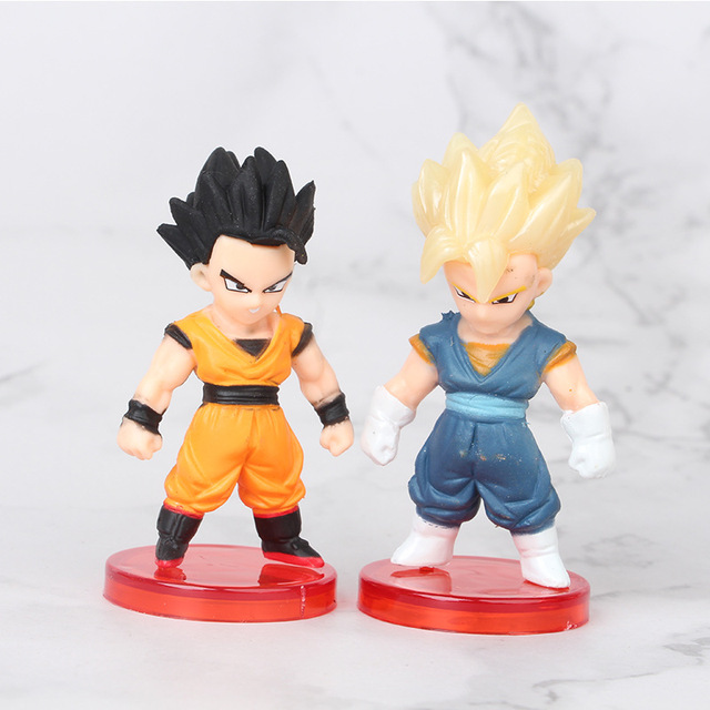 16 sztuk zestaw 8cm figurki akcji z Anime Dragon Ball Z - Son Goku, Super Saiya Piccolo - wersja Kawaii PVC Model - Wianko - 12