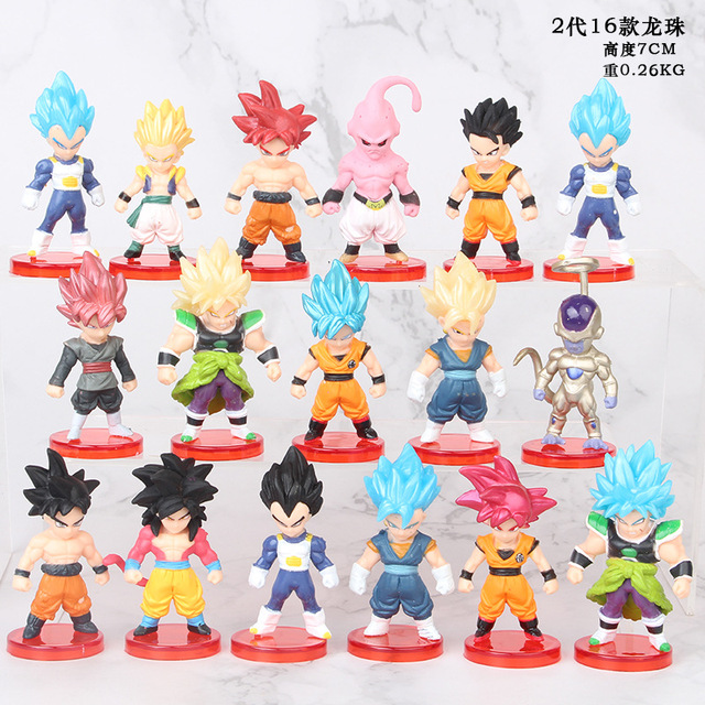 16 sztuk zestaw 8cm figurki akcji z Anime Dragon Ball Z - Son Goku, Super Saiya Piccolo - wersja Kawaii PVC Model - Wianko - 10