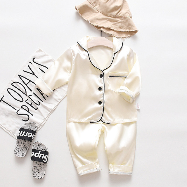 Zestaw dwojednorodnych piżam dla niemowląt chłopców - bluzka z długim rękawem i spodnie piżamy - Wianko - 4