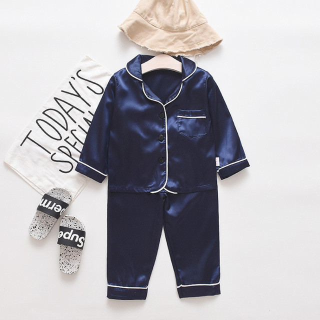Zestaw dwojednorodnych piżam dla niemowląt chłopców - bluzka z długim rękawem i spodnie piżamy - Wianko - 3